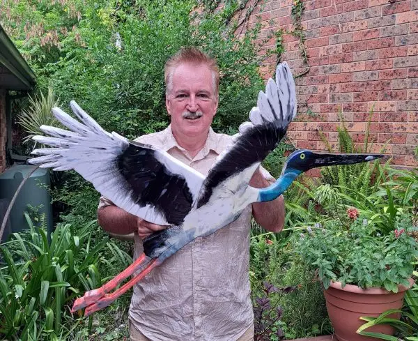 Jabiru in full flight, stunning resin wall art - Image 2