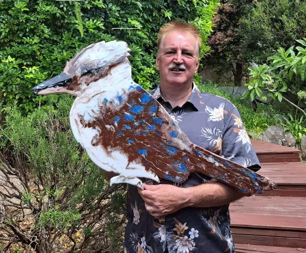 Laughing Large Kookaburra, resin wall art - Image 2