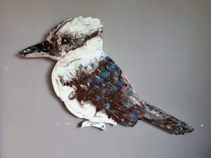 Laughing Large Kookaburra, resin wall art