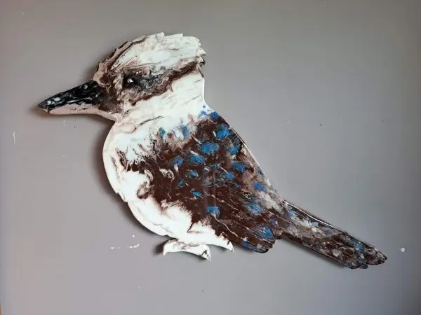 Laughing Large Kookaburra, resin wall art