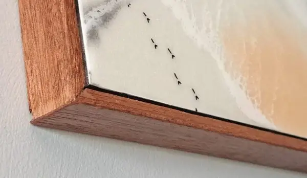 Tracks in Time wall art, in Resin with a handcrafted floating frame - Image 3