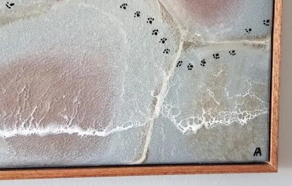 Tracks in Time wall art, in Resin with a handcrafted floating frame - Image 5